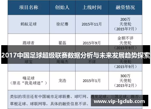 2017中国足球超级联赛数据分析与未来发展趋势探索